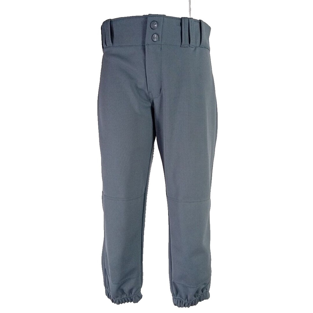 CHAMPRO Sports Softball Pants Size Large Gray Pocket Elastic Waist Stretch LN